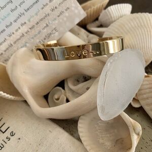 L.Space By Monica Wise Gold Cuff Women’s  Love Bracelet